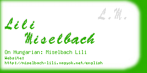 lili miselbach business card